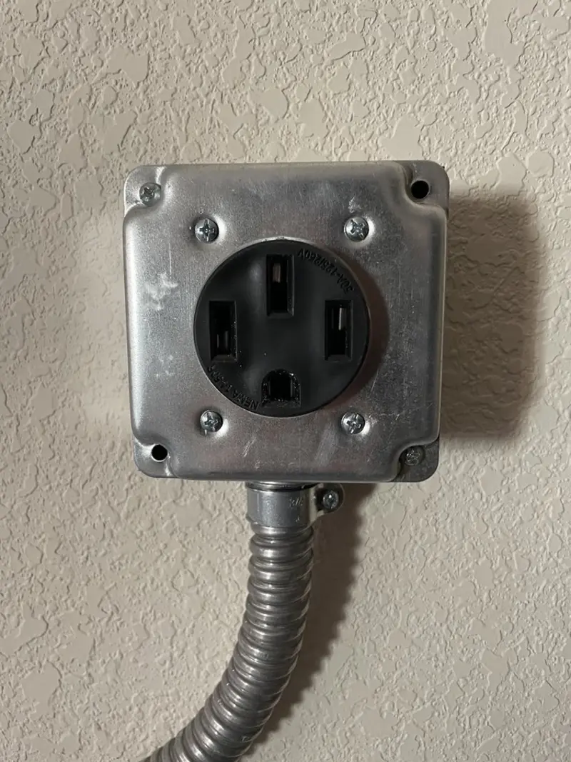 NEMA 14-50 outlet installed for Electrical Panel Upgrade in Collins